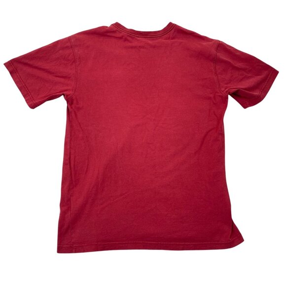 Carhartt Mens T-Shirt Medium Short Sleeve Crew Neck Relaxed Fit Pocket Tee Red - Picture 2 of 10